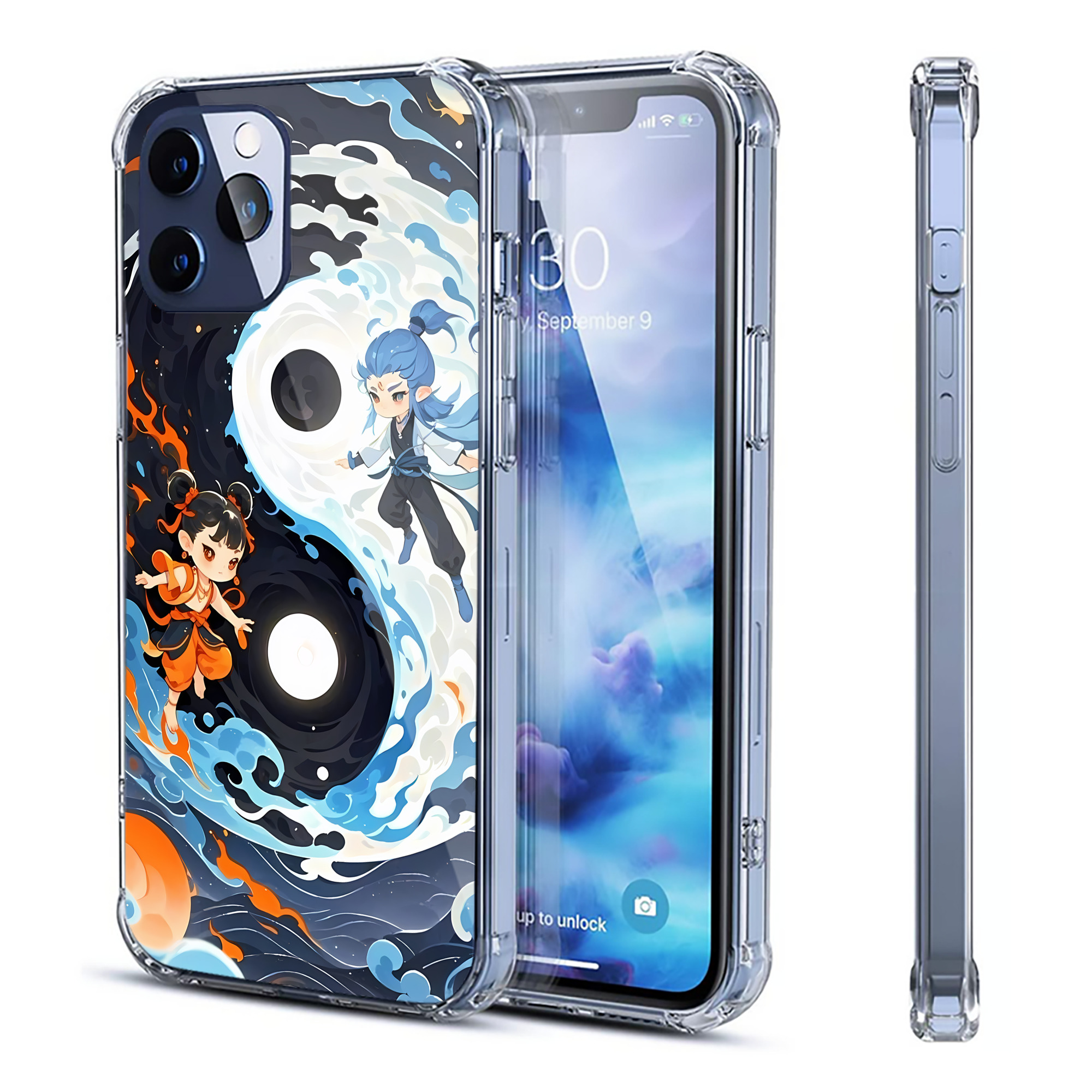 （画像用） Ne Zha 2 ナタ 魔童の大暴れ 【iPhone 12シリーズ対応】透明スマホケース（クリアソフトケース）